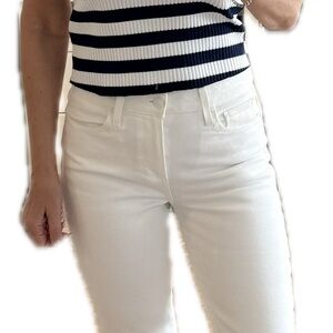 PAIGE High Rise White Jeans cropped